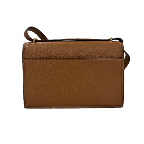 Tory Burch Miller Pebbled Leather Shoulder Bag in Forest Brown  NEW - Picture 3 of 11